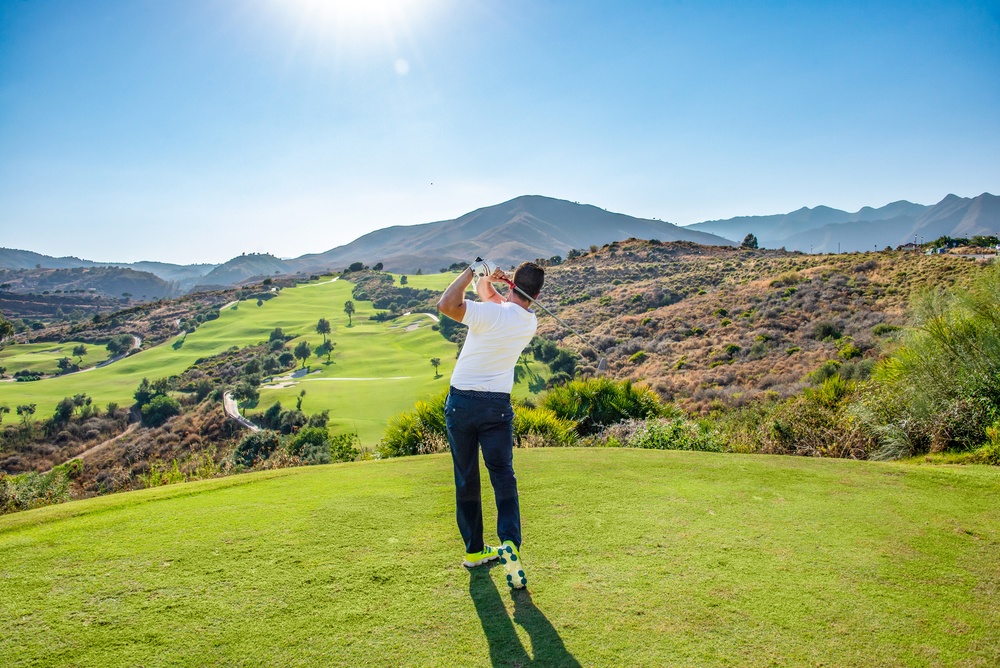 Taking a swing at one of the stellar courses at La Cala